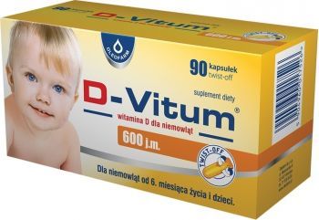 D-Vitum witamina D dla niemowląt 600 j.m. x 90 kapsułek