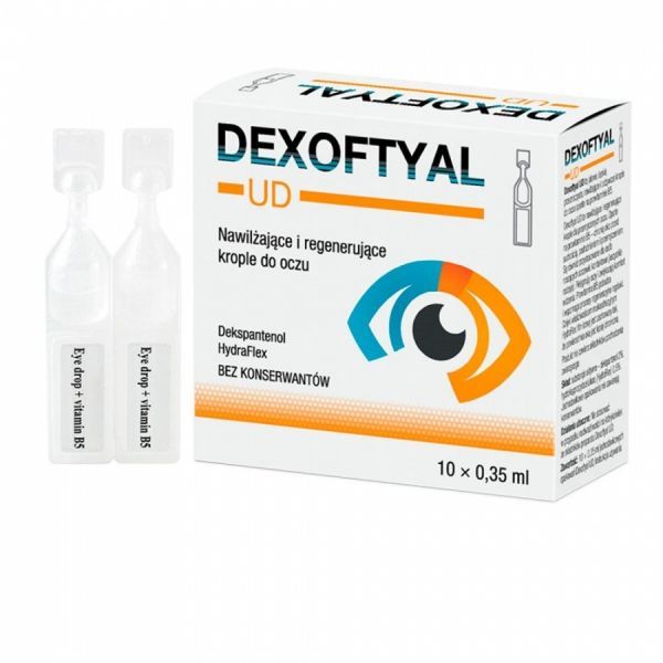 Dexoftyal UD nawilżające i regenerujące krople do oczu 0,35 ml x 10 minimsów