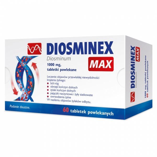 Diosminex MAX 1000 mg x 60 tabl powlekanych