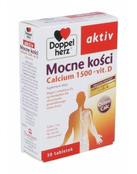 Doppel herz Aktiv Mocne kości Calcium 1500 + vit D x 30 tabletek
