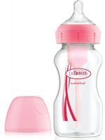 Dr Brown's butelka antykolkowa OPTIONS+ z szeroką szyjką 270 ml (różowa)