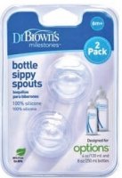 Dr Brown's silikonowy ustnik "niekapek" do butelki OPTIONS (wąska szyjka) x 2 szt