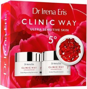 Dr Irena Eris promocyjny zestaw Clinic Way 5° - dermokrem wypełniający zmarszczki spf20 50 ml + dermokrem globalnie regenerujący na noc 50 ml