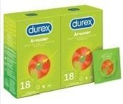 Durex Arouser prezerwatywy prążkowane dla doznań x 18 szt w dwupaku (2 x 18 szt)