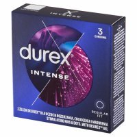 Durex Intense prezerwatywy prążkowane ze stymulującym żelem x 3 szt