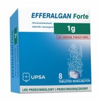 Efferalgan Forte 1 g x 8 tabl musujących