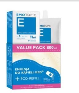 Emotopic  Zestaw emulsja do kąpieli Med+  400ml + Eco-Refill  400 ml