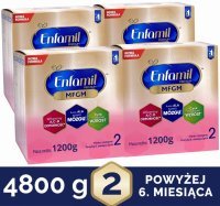 Enfamil Premium MFGM 2 mleko następne dla niemowląt powyżej 6 miesiąca w czteropaku 4 x 1200 g