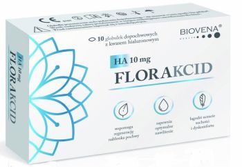 Florakcid HA 10 mg x 10 globulek dopochwowych