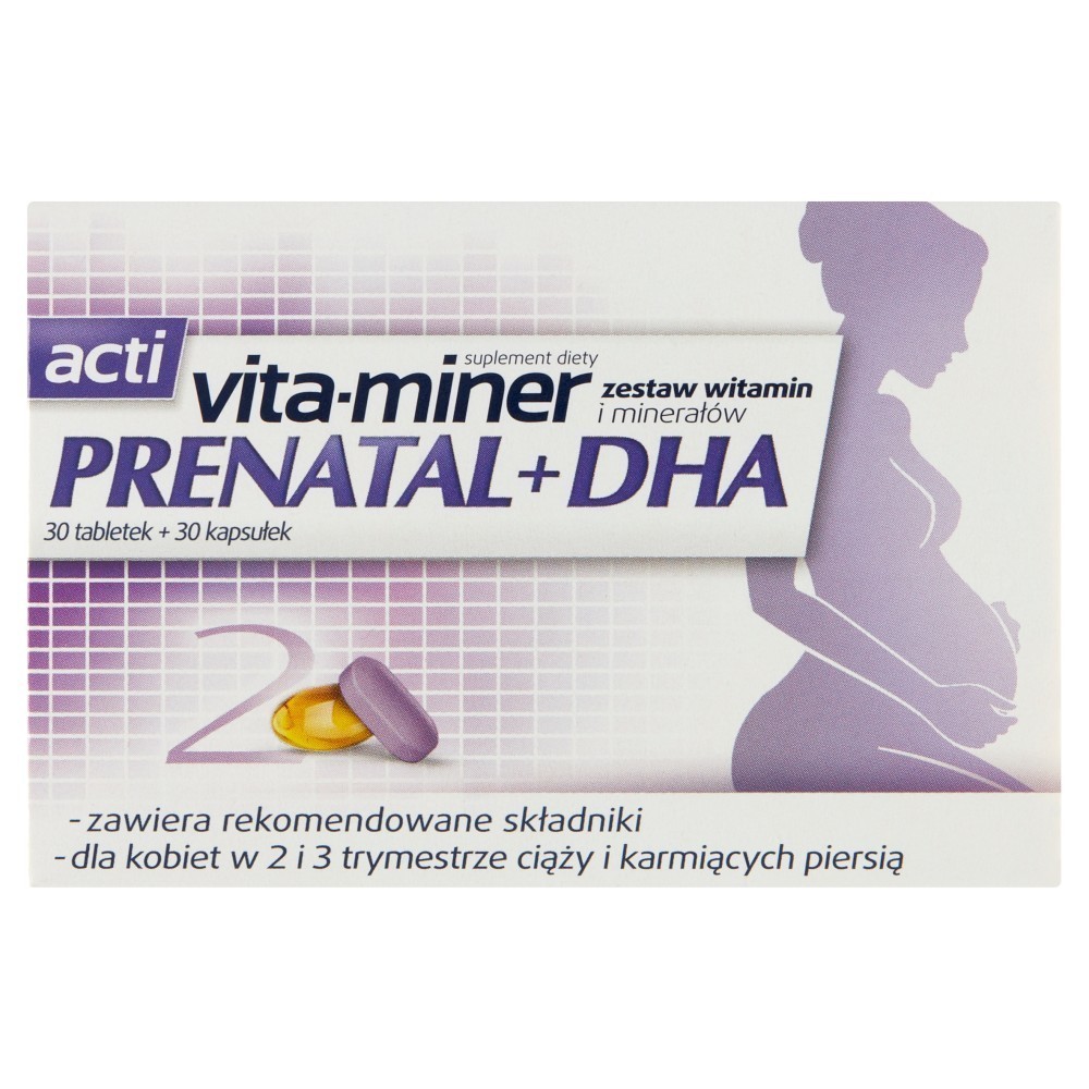 Acti Vita-miner Prenatal+DHA x 30 tabl + 30 kaps