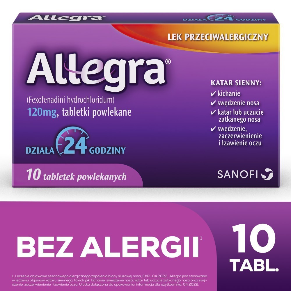 Allegra 120 mg x 10 tabl powlekanych
