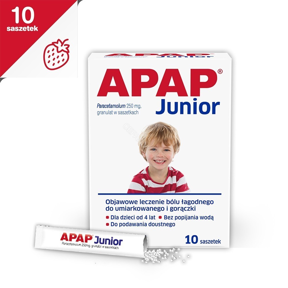 Apap Junior 250 mg x 10 sasz