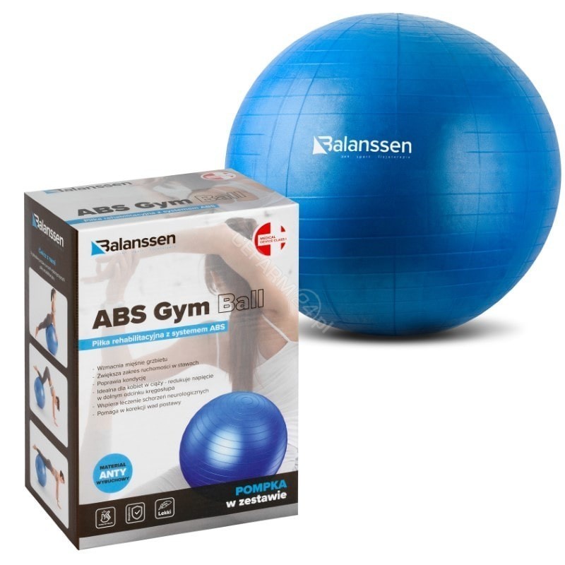 Balanssen ABS Gym Ball piłka rehabilitacyjna 85 cm (niebieska)