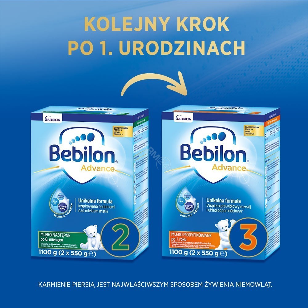 Bebilon 2 z Pronutra Advance w czteropaku - 4 x 1100 g