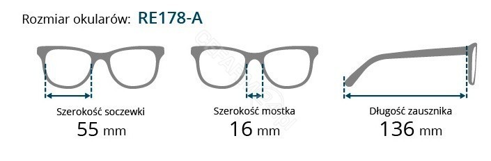 Brilo okulary do czytania RE178-A/250 (+2.5)