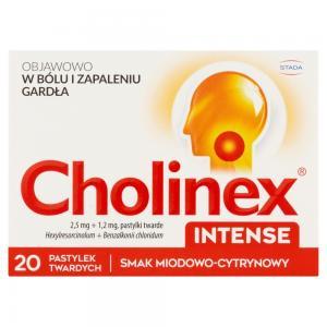 Cholinex Intense x 20 tabl do ssania o smaku miodowo - cytrynowym