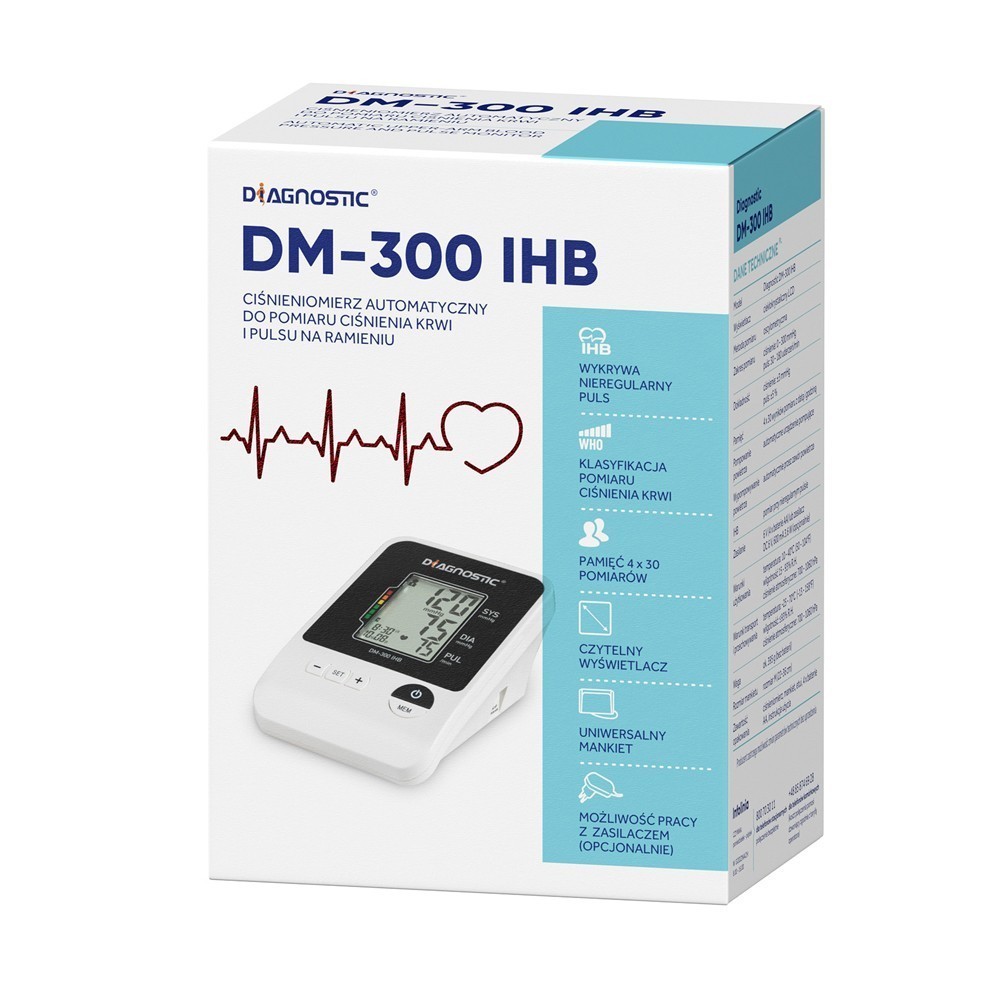 Ciśnieniomierz automatyczny Diagnostic DM-300 IHB + zasilacz GRATIS!!!