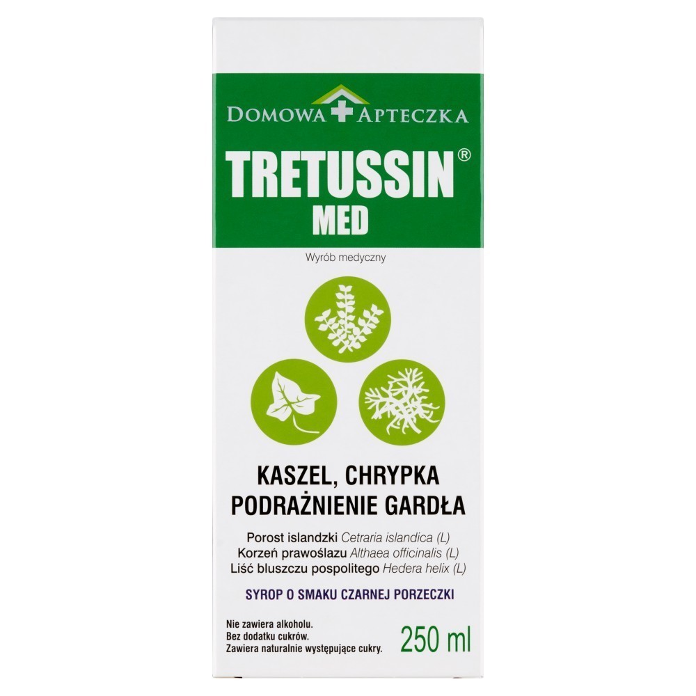 Domowa Apteczka Tretussin Med syrop o smaku czarnej porzeczki 250 ml