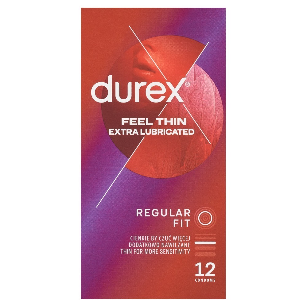 Durex Feel Thin Fetherlite Elite prezerwatywy cienkie przezroczyste x 12 szt