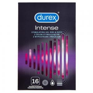 Durex Intense prezerwatywy prążkowane ze stymulującym żelem x 16 szt
