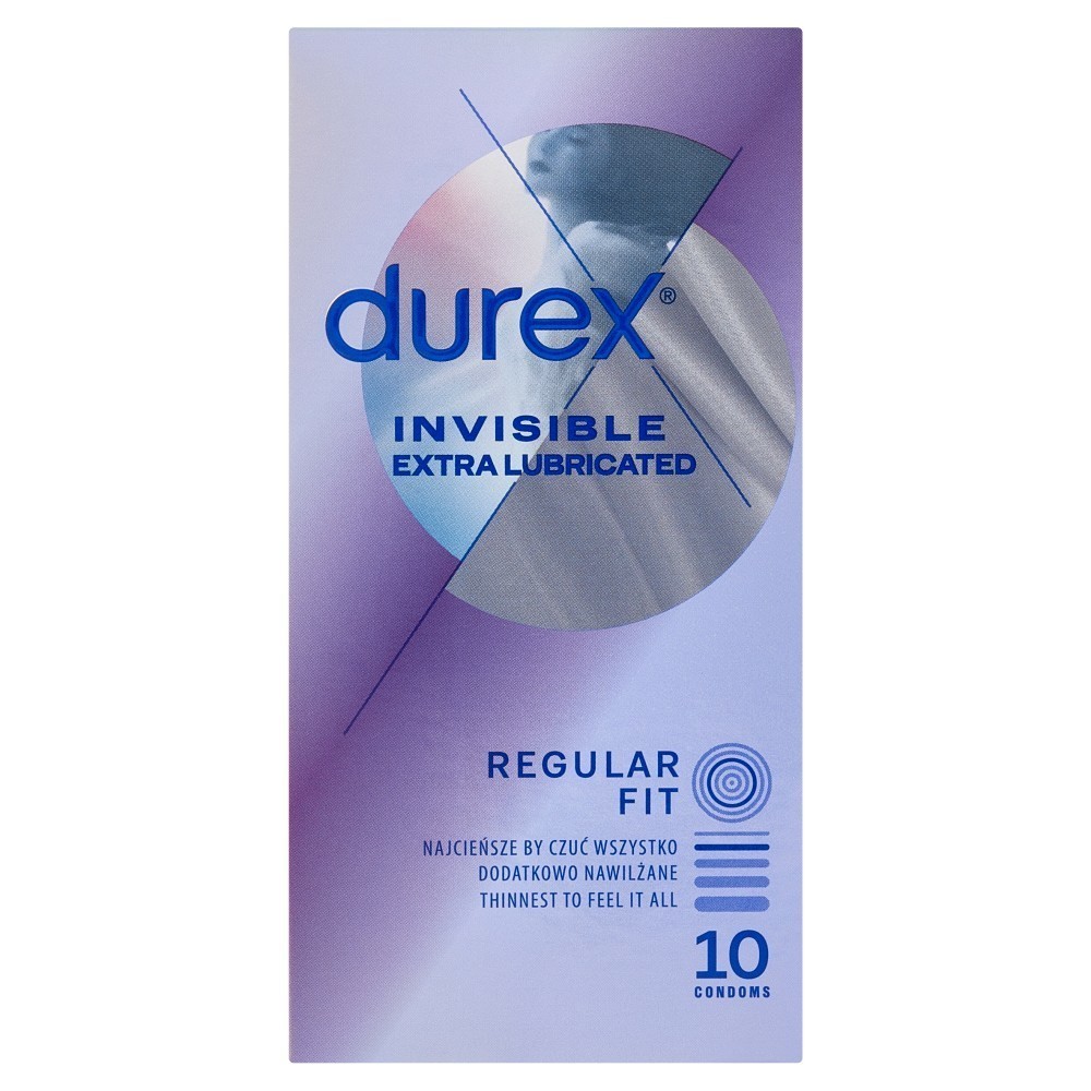 Durex Invisible prezerwatywy supercienkie dodatkowo nawilżane x 10 szt