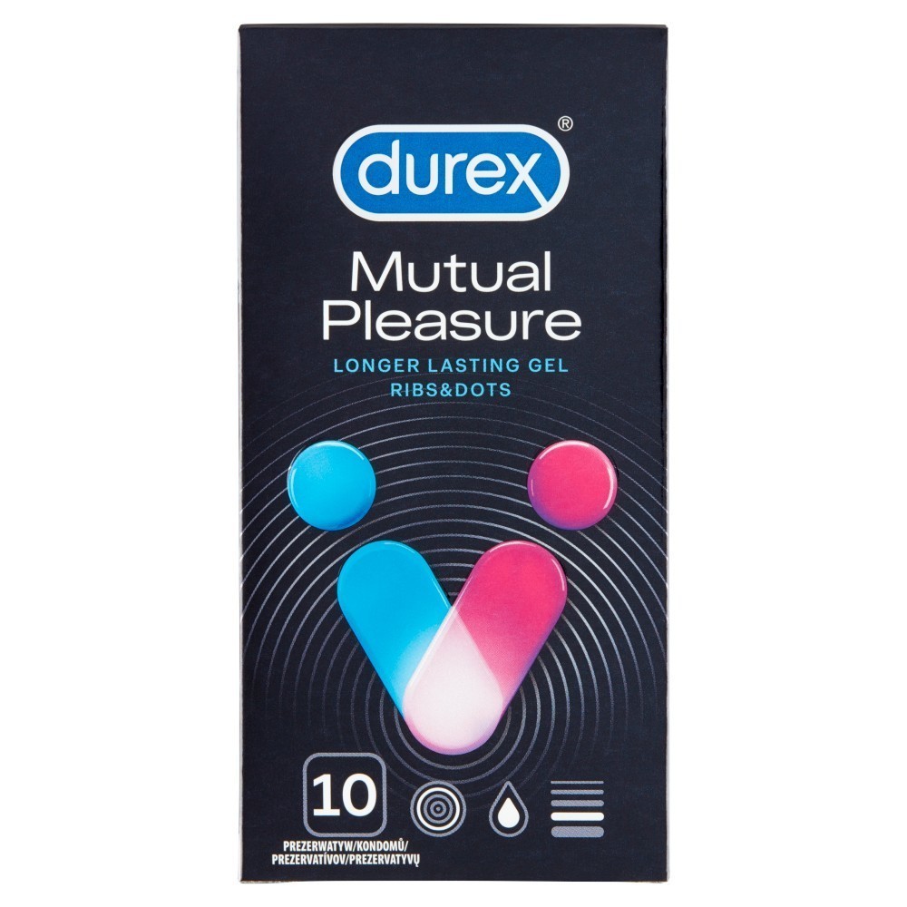 Durex Mutual Pleasure prezerwatywy prążkowane przedłużające stosunek x 10 szt