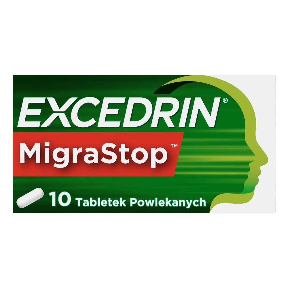 Excedrin MigraStop 250 mg + 250 mg + 65 mg x 10 tabl powlekanych