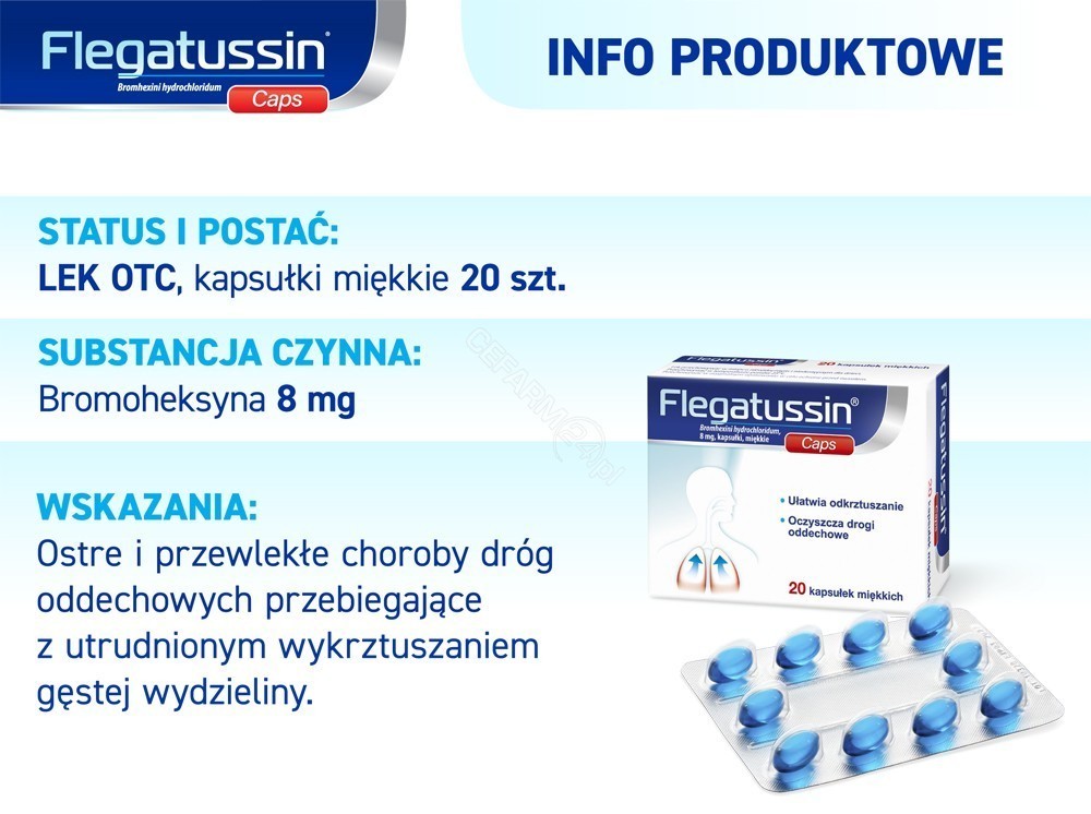 Flegatussin Caps 8 mg x 20 kaps