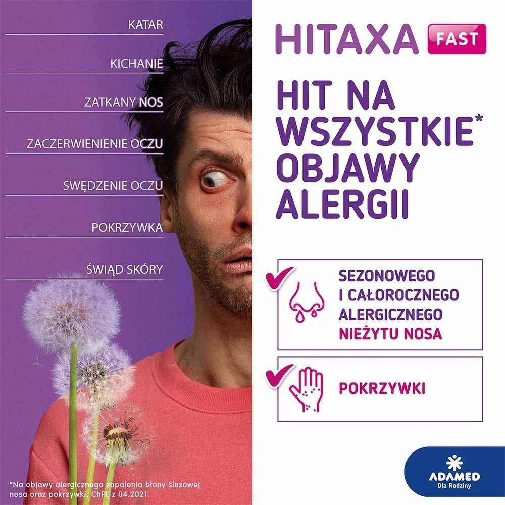 Hitaxa Fast 5 mg x 10 tabletek ulegających rozpadowi w jamie ustnej