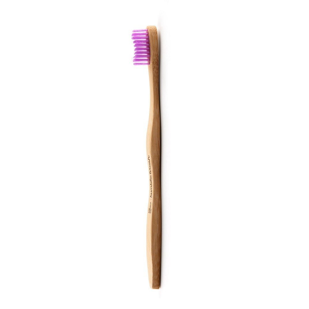 Humble Brush szczoteczka do zębów bambusowa fioletowa dla dorosłych, medium x 1 szt