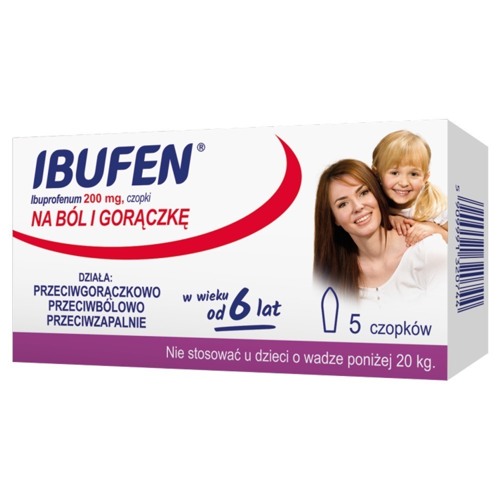 Ibufen 200 mg x 5 czopków
