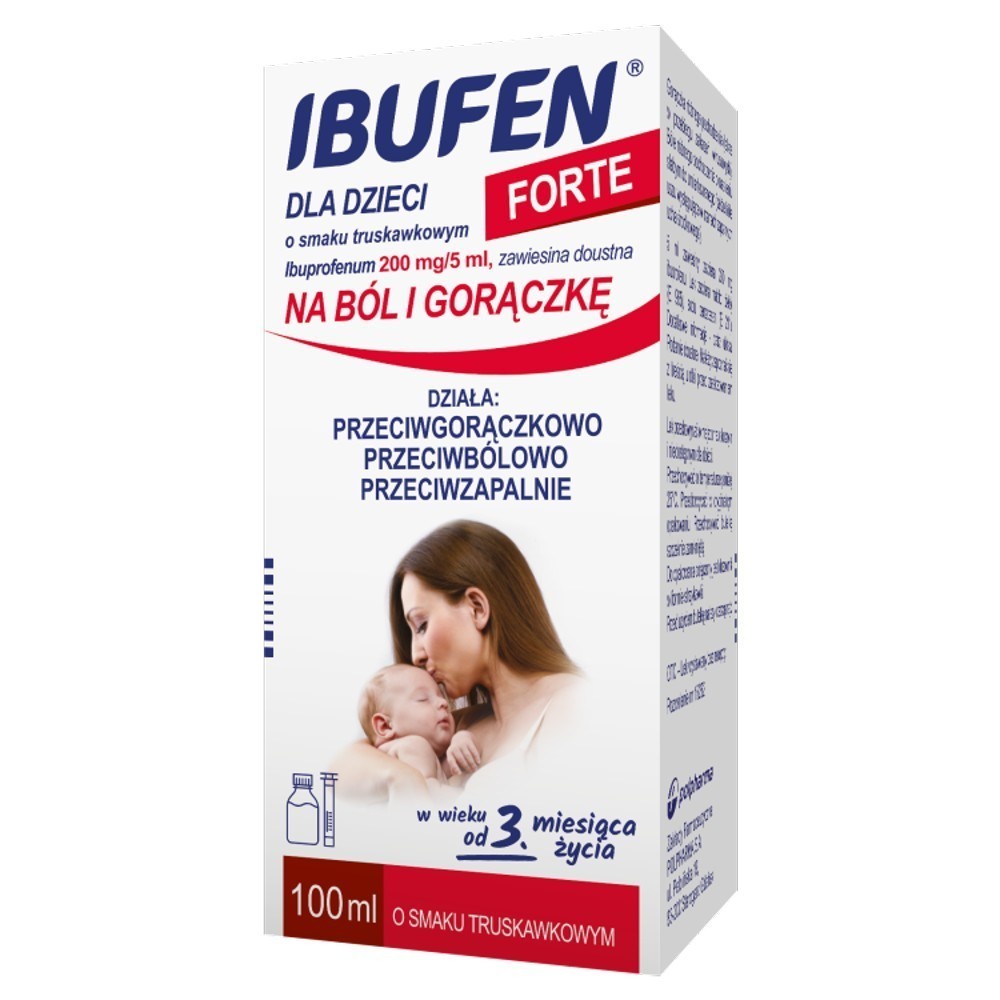 Ibufen forte 200mg/5ml zawiesina dla dzieci o smaku truskawkowym 100 ml