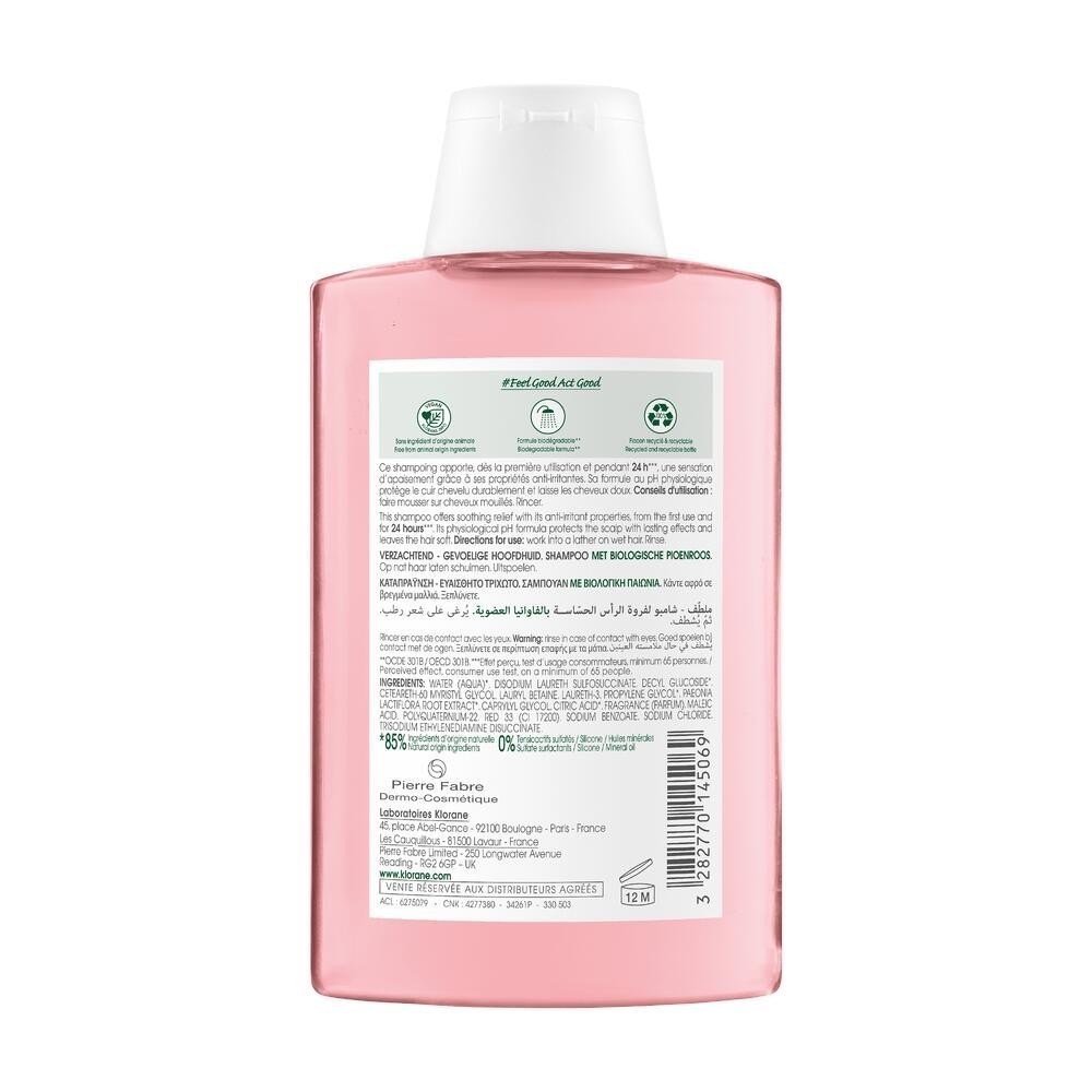 Klorane szampon z organiczną piwonią 200 ml