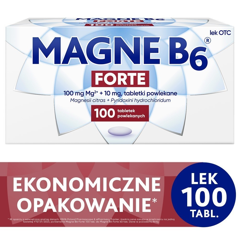 Magne-B6 Forte x 100 tabl powlekanych