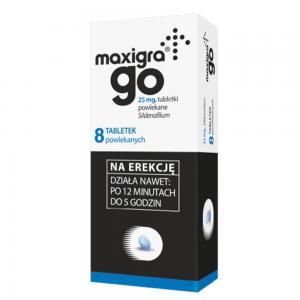 Maxigra go 25 mg x 8 tabl powlekanych