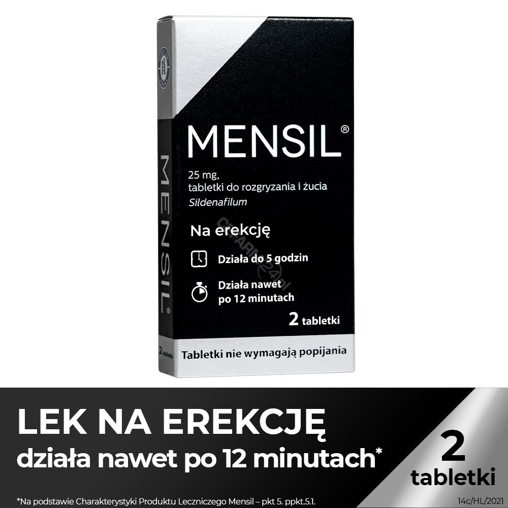 Mensil 25 mg x  2 tabl do żucia