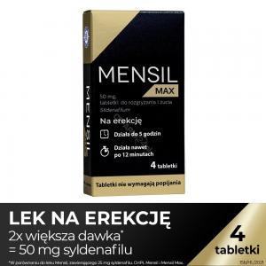 Mensil MAX 50 mg x 4 tabl do żucia