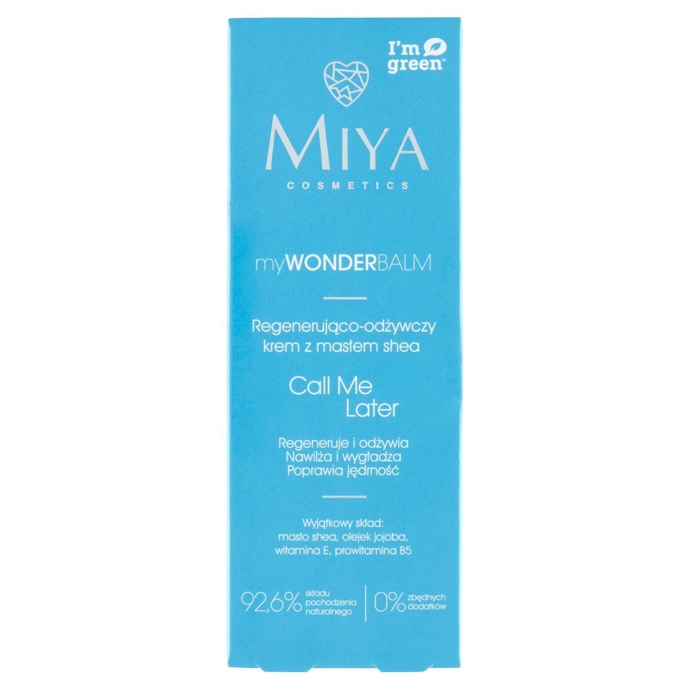 Miya Cosmetics myWONDERbalm regenerująco - odżywczy krem do twarzy z masłem shea 75 ml