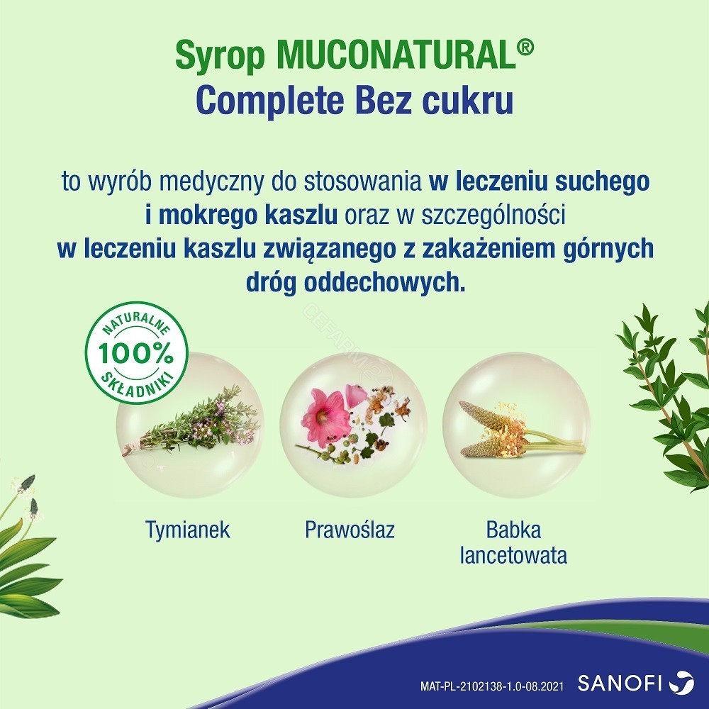 Muconatural Complete syrop bez cukru 120 ml