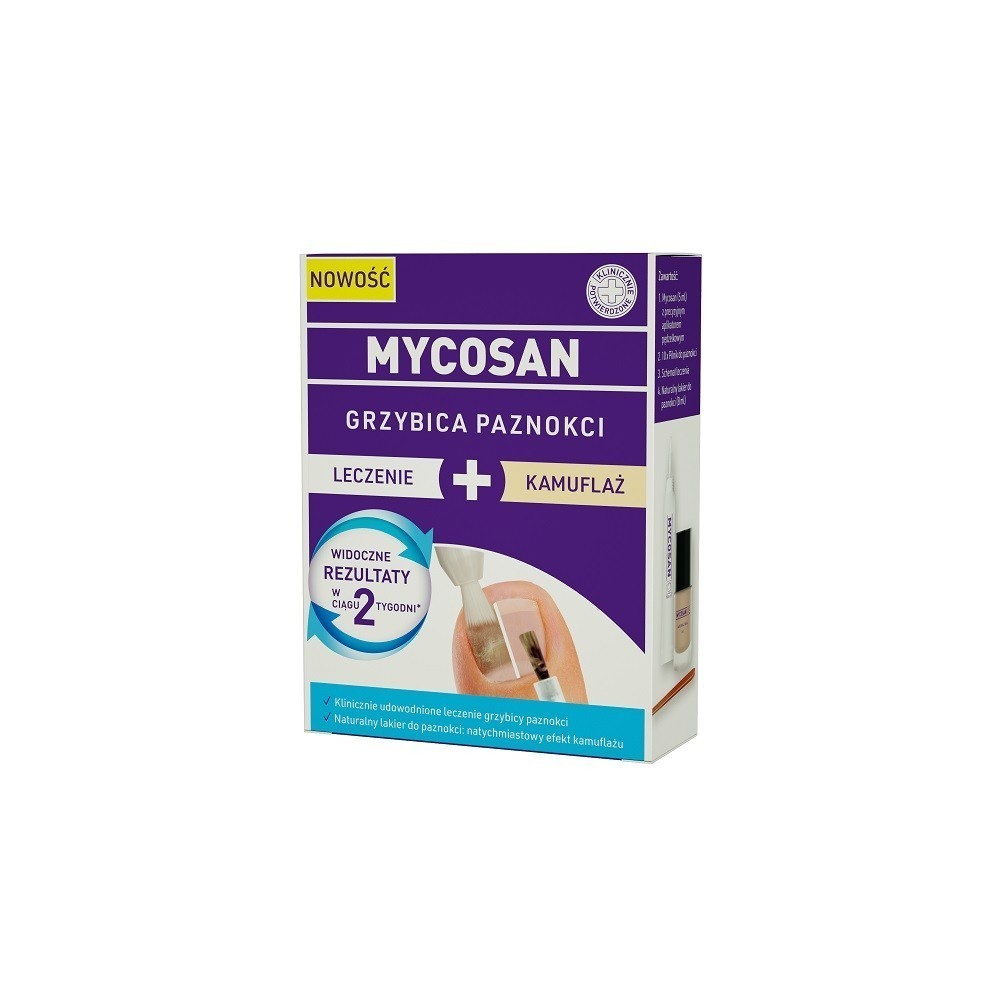 Mycosan grzybica paznokci Leczenie + Kamuflaż 5 ml