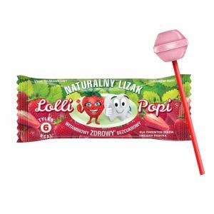 Naturalny lizak Lolli-Popi Multiwitamina o smaku truskawkowym x 40 szt