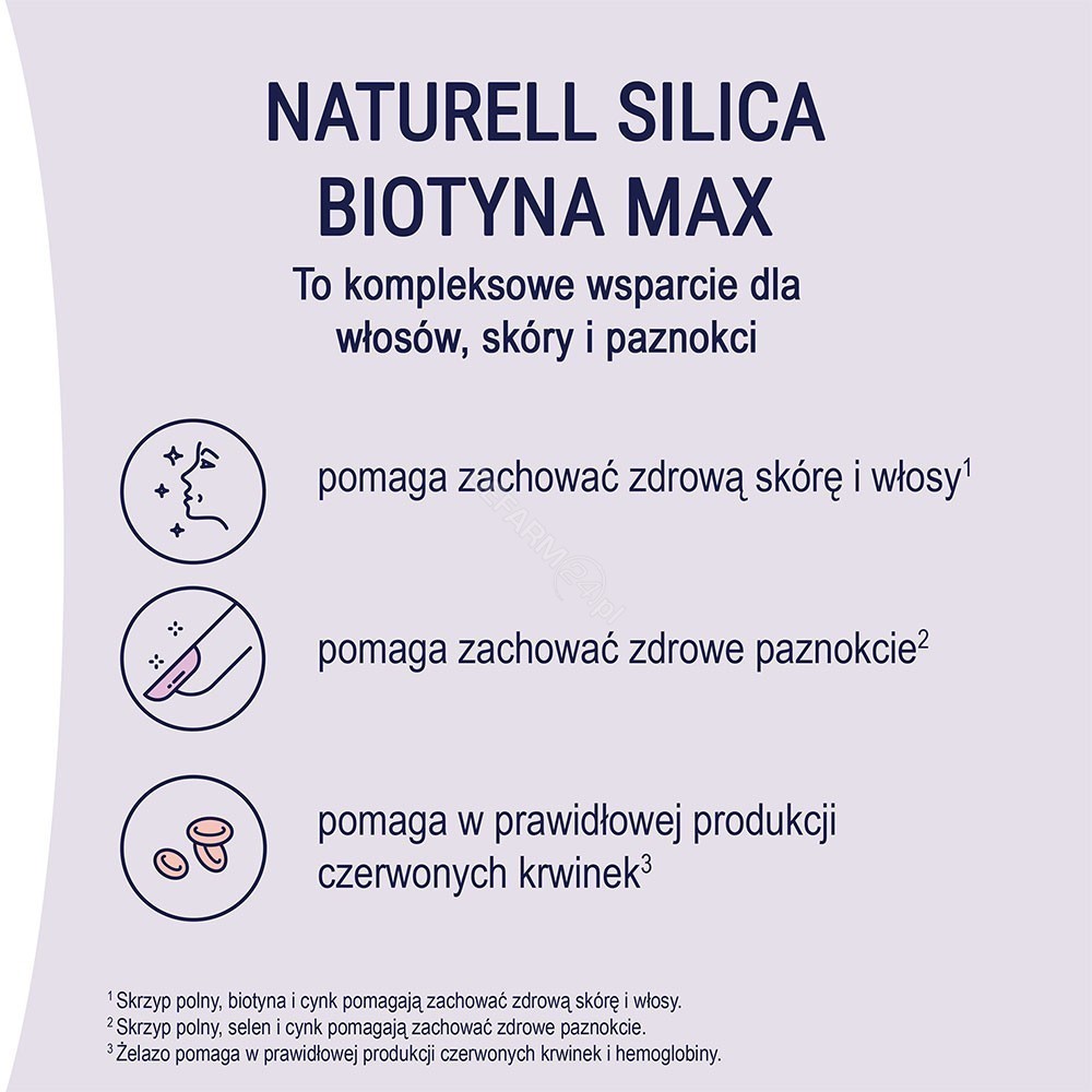 Naturell Silica Biotyna Max w dwupaku 2 x 60 tabl
