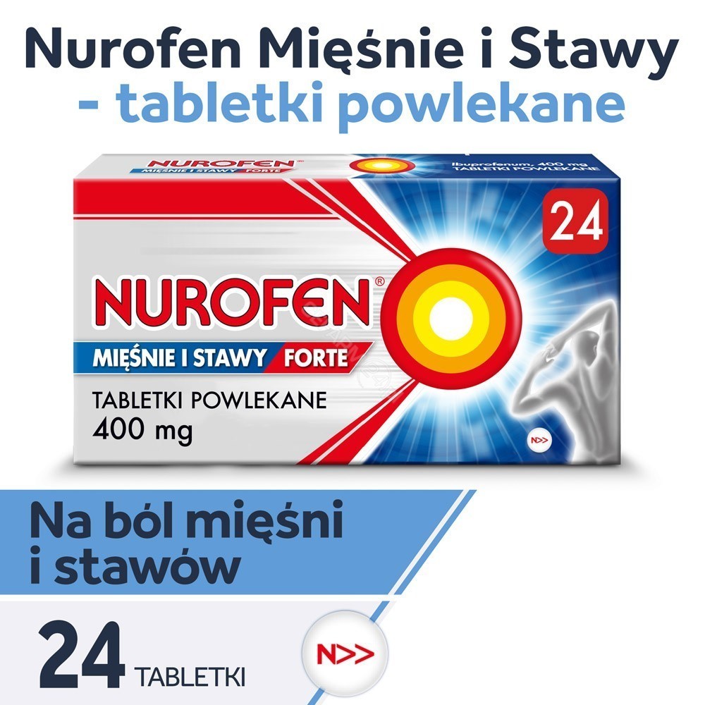Nurofen Mięśnie i Stawy ibuprofen 400 mg ból mięśni i stawów tabletki x 24 szt