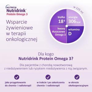 Nutridrink protein Omega-3 o smaku mango-brzoskwinia 4 x 125 ml (krótka data)