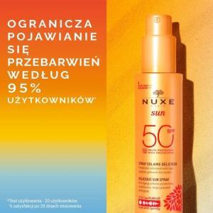 NUXE Sun Mleczko do opalania twarzy i ciała (spray) SPF50 + żel pod prysznic po opalaniu 100 ml GRATIS