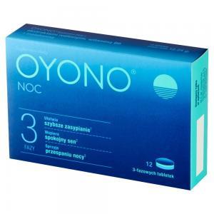 Oyono Noc ziołowe tabletki z melatoniną i witaminą B6 na sen x 12 tabl