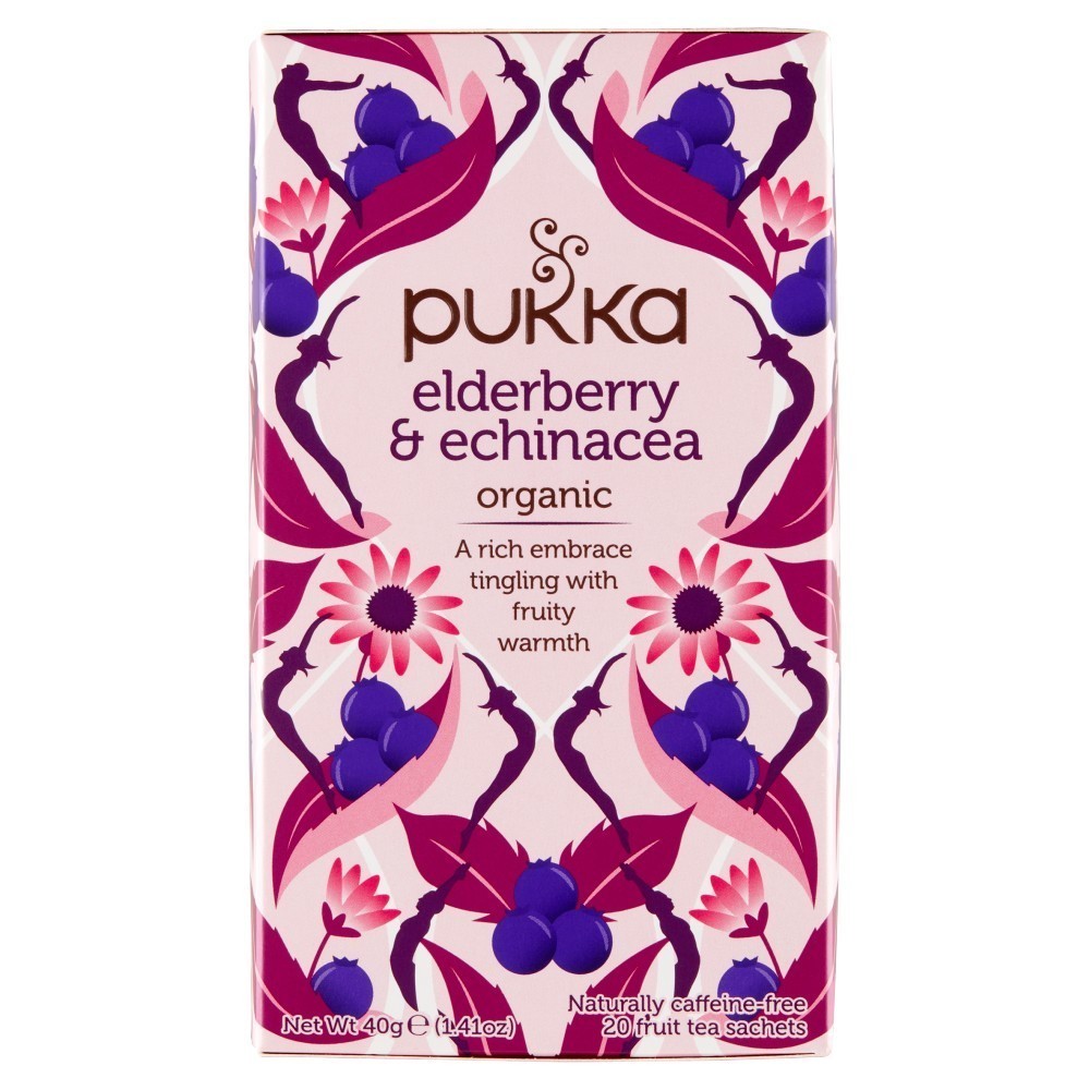 Pukka herbata Elderberry&Echinacea Bio x 20 sasz