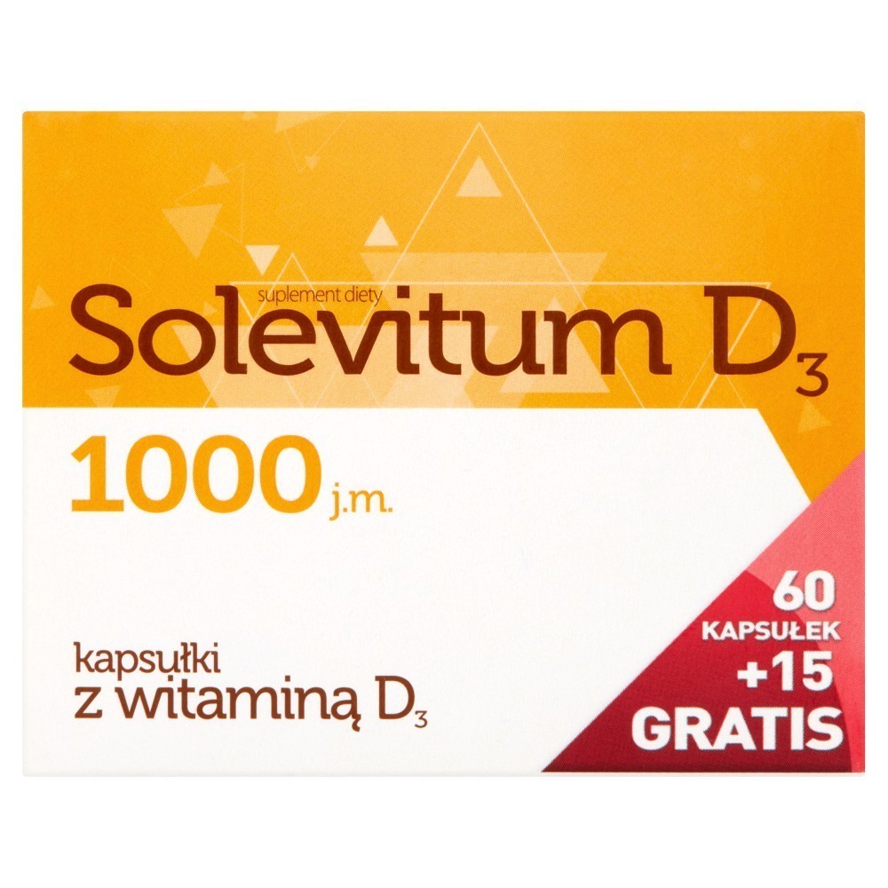Solevitum D3 1000 j.m. x 60 kaps + 15 kaps GRATIS!!!