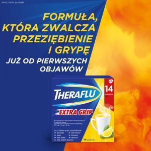Theraflu Extra Grip Lek przeciwbólowy i przeciwgorączkowy na przeziębienie i grypę x 14 sasz