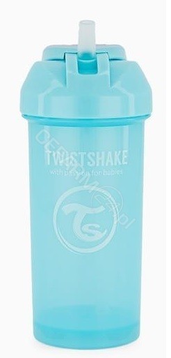 Twistshake kubek niekapek ze słomką 6m+ 360 ml (niebieski)